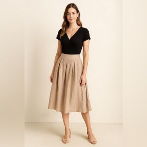 Purchased in Italy Sandro Ferrone Linen Faux Wrap Dress | Size M/L | Never Worn